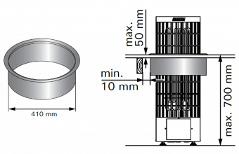 Монтажный фланец HPC2L для Harvia Cilindro